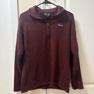 Patagonia Maroon Knit Quarter Zip